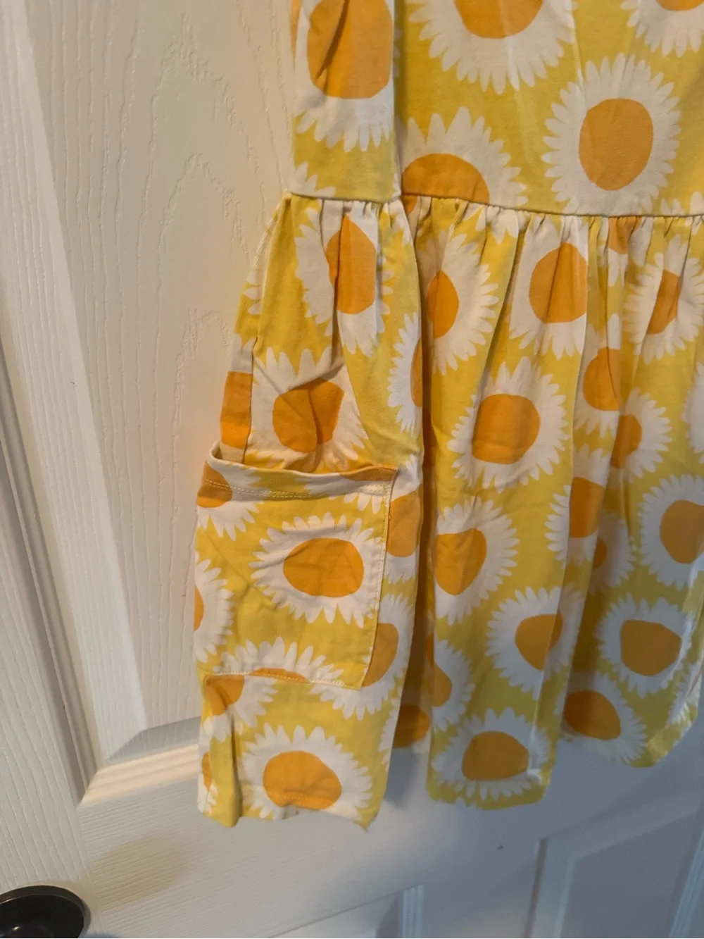 Hanna Anderson Sunflower Print Yellow Girls' Tank Dress 5t